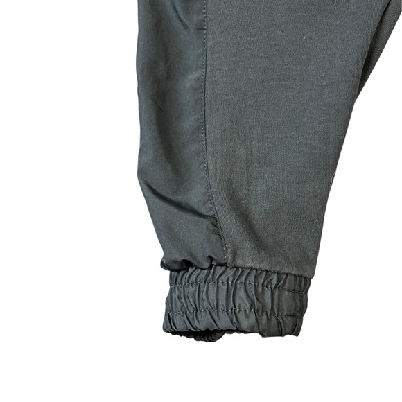 Zara Jogger Pants Size Large Charcoal Gray Gathered High Rise Athleisure Pull On - Picture 5 of 13